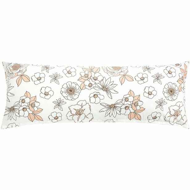 Bellatex Povlak na relaxační polštář Květ lososová, 55 x 180 cm