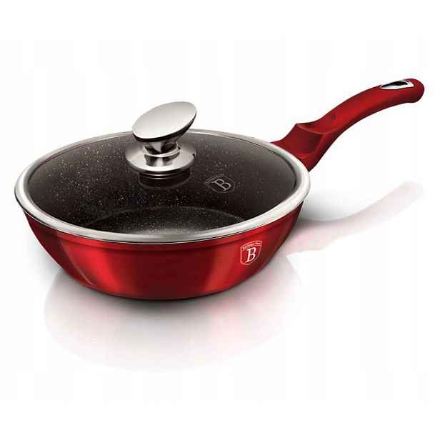Berlinger Haus Pánev 24 CM Friing Pan Granitová BH1259 Červená Metallic Line