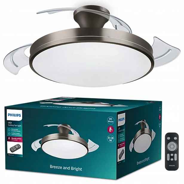 Stropní Svítidlo Stropní Svítidlo s Led ventilátorem 28+35W 2700-5500K Nikl Philips