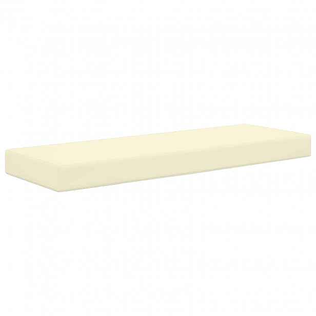 vidaXL Venkovní sedací polštář 100% polyester Krémová 115 x 40 x 8 cm
