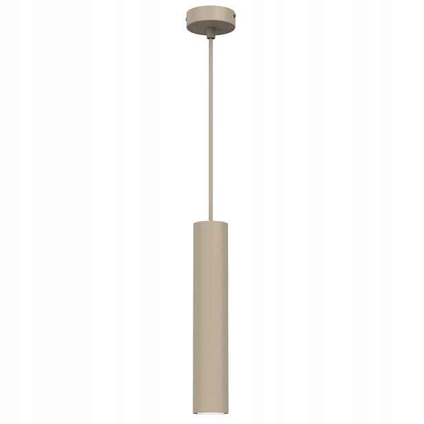 Závěsná lampa tuba GU10 1-bodová béžová Raito Luminex IP20 110 cm