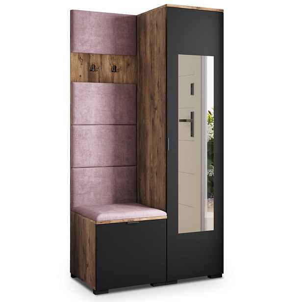 MASSENO MODERNÍ PŘEDSÍŇOVÁ SESTAVA VIRA, 95/181/51 cm, dub Lefkas