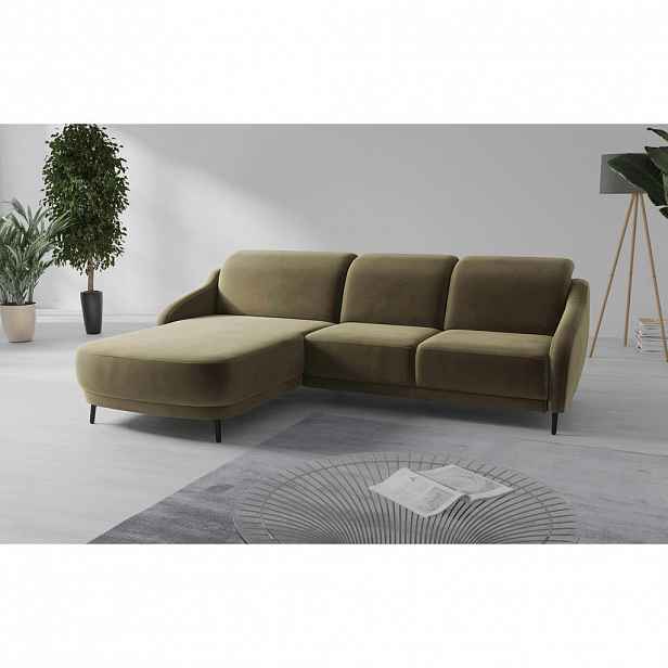 Sit & More ROHOVÁ SEDAČKA, textil, olivově zelená