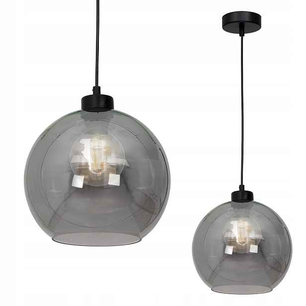 Milagro závěsná lampa Sofia MLP6577 1x60W E27 černá skleněná Ø25 cm