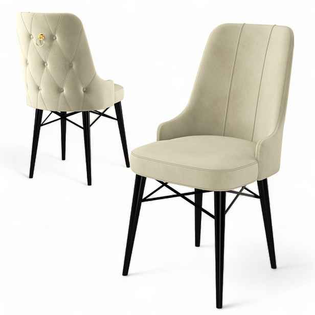 Sada židlí (4 kusy) Pare - Cream, Black