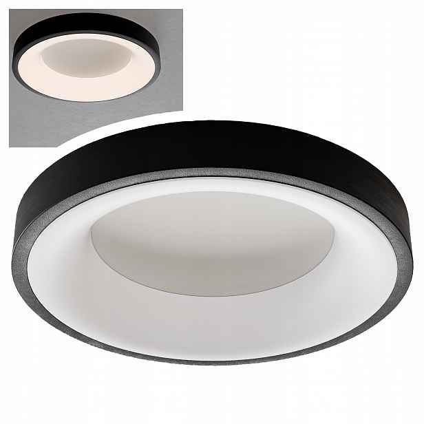 Stropní Svítidlo stropní svítidlo Led Panel Nástěnný 50W Kulatý svítidlo Černá 4000K