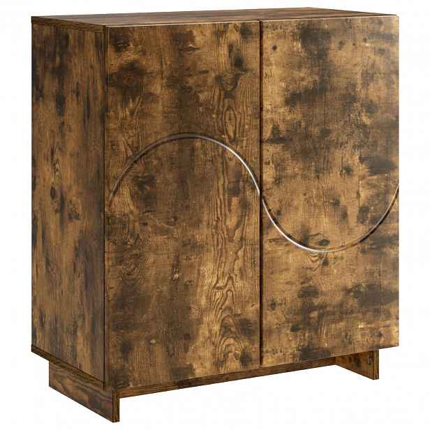 vidaXL Komoda Kouřový dub 67 x 34,5 x 75 cm kompozitní dřevo
