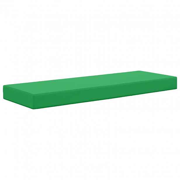 vidaXL Venkovní sedací polštář 100% polyester Zelená 111,5 x 40 x 8 cm