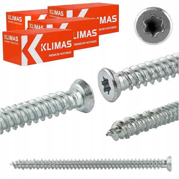 Zárubňové šrouby 7,5x112 mm 400 ks válcové Torx Klimas Whow