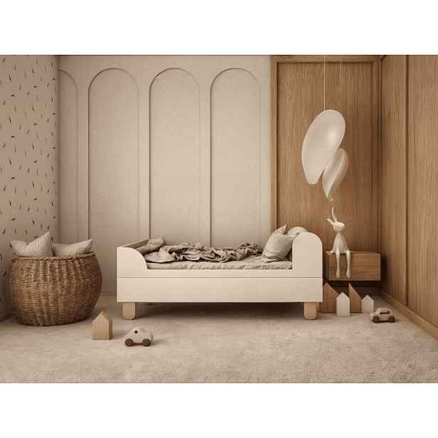 Dětská jednolůžková postel se dvěma čely BASIC Zvolte barvu: Bílá, Zvolte rozměr: 80x160 cm