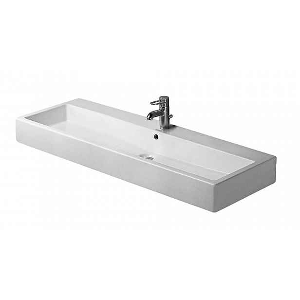 Duravit Vero - Umyvadlo 120x47 cm, s přepadem, s otvorem pro baterii, bílá 0454120000