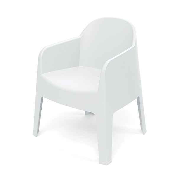 Prosperplast Zahradní židle s područkami MILANES 68x60x80,5 cm bílá
