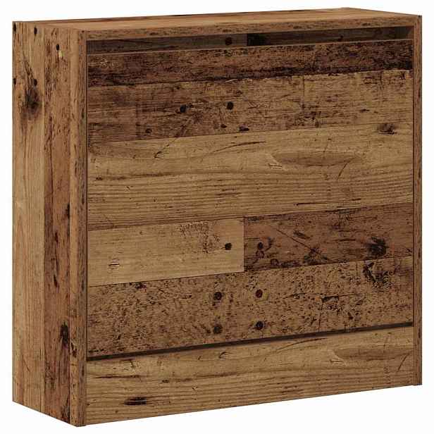 vidaXL Skříň na obuv 60 x 21 x 57 cm Kompozitní dřevo Staré dřevo