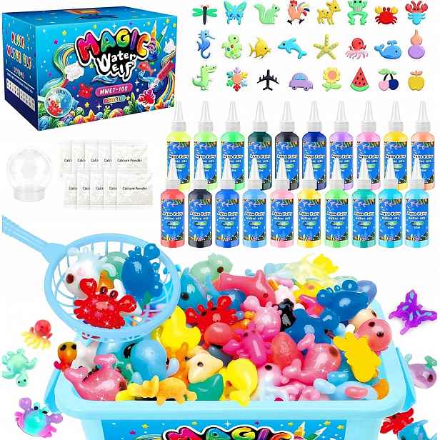 Magický největší Set XXL Vodní Zel 20 Barev 20x forma na vodu Elf Diy