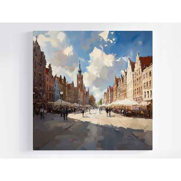 Obraz Na Plátně Canvas Architektura Město Gdaňsk Ulice Dlouhý Trh 50x50