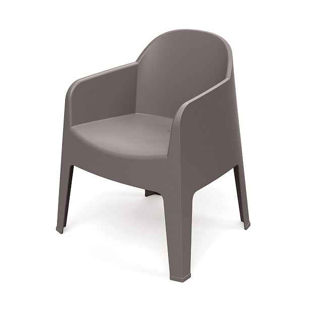 Prosperplast Zahradní židle s područkami MILANES 68x60x80,5 cm hnědá