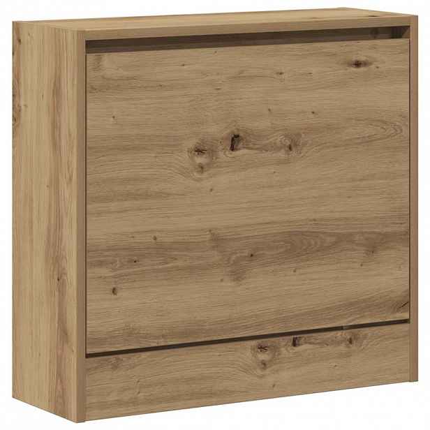 vidaXL Skříň na obuv 60 x 21 x 57 cm Kompozitní dřevo Artisanový dub
