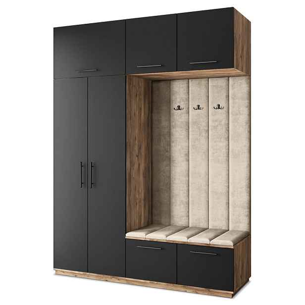 MASSENO MODERNÍ PŘEDSÍŇOVÁ SKŘÍŇ REMA, 180/240/60 cm, dekor dub