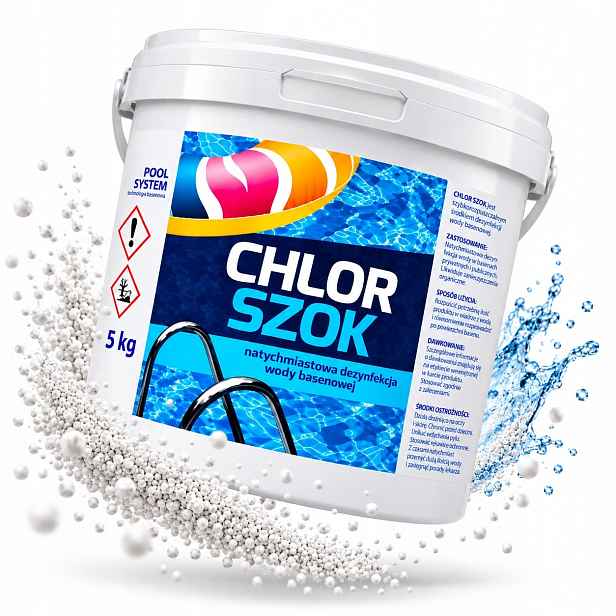 Chlorové Granule 5 Kg Do Bazénu Rychlé Čištění A Dezinfekce Vody Bazénu