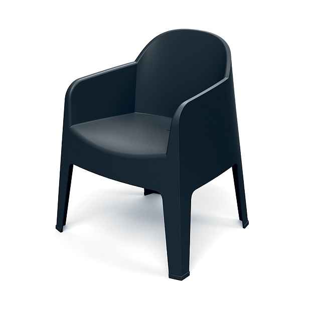 Prosperplast Zahradní židle s područkami MILANES 68x60x80,5 cm šedá