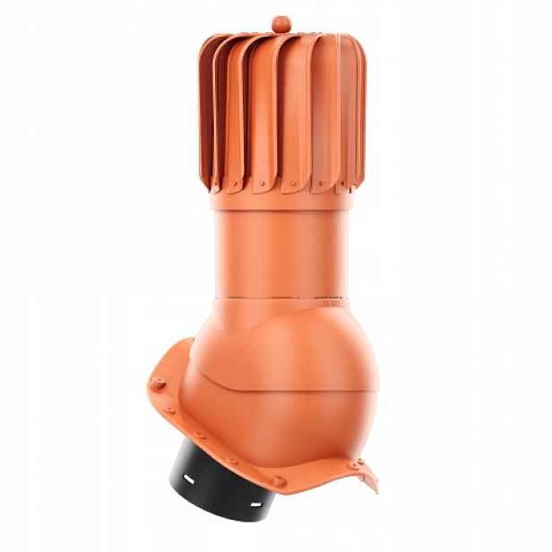 Rotační krb Rotoline pro plechovou střešní krytinu, profil X, 150 mm, cihlový