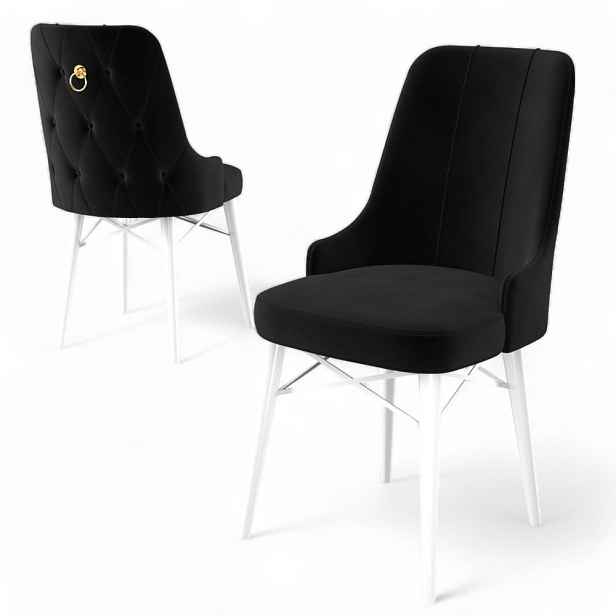 Sada židlí (4 kusy) Pare - Black, White