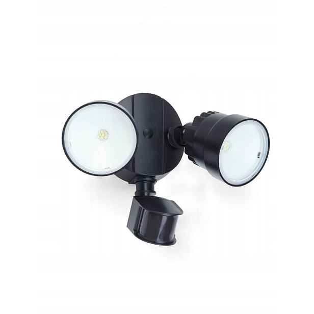 Venkovní nástěnné svítidlo Lutec Shrimp Led 15W Snímač pohybu IP54 Černý