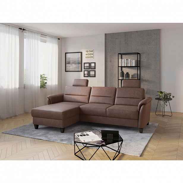 Sit & More ROHOVÁ SEDAČKA, textil, barvy lískového ořechu