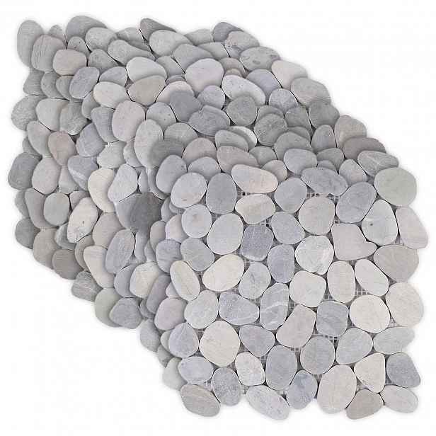 vidaXL Kameninové dlaždice Šedá 30 x 30 cm Říční oblázky