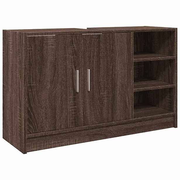vidaXL Skříňka pod umyvadlo hnědý dub 90x29x55 cm kompozitní dřevo