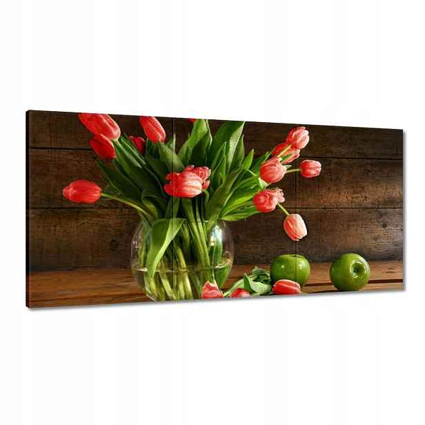 Obrazy 180x90 Červené tulipány