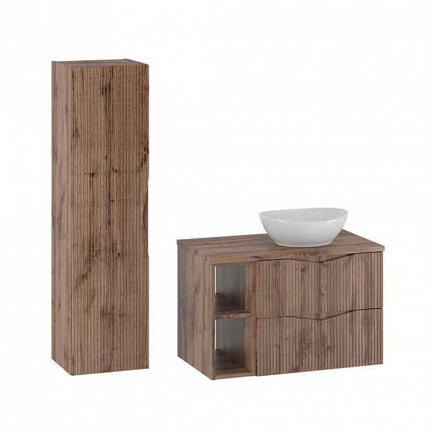Petits-meubles KOUPELNOVÝ NÁBYTEK 80.6cm Tao 2er-Set Dřevo