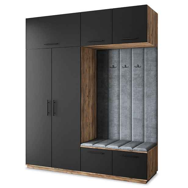 MASSENO MODERNÍ PŘEDSÍŇOVÁ SESTAVA REMA, 200/240/60 cm, dub Lefkas