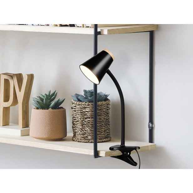 Čtecí lampička se skřipcem LED Pongo, černá