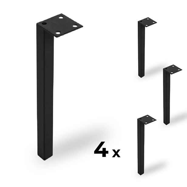 Elvisia Kovové nohy SIMPLE L-200 | černá 4ks
