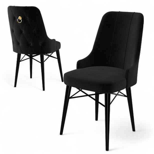 Sada židlí (4 kusy) Pare - Black