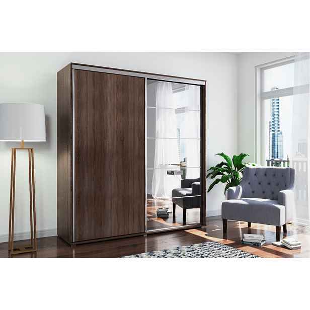Šatní skříň Ska A21 Barva korpusu: Dub - sonoma, Rozměry: 230 cm, Dveře: Dub-Artisan