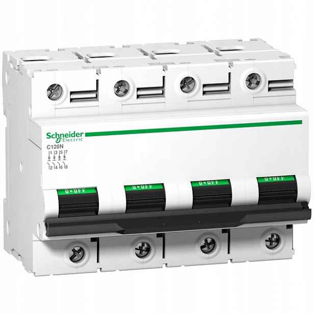 Schneider Electric nadproudový vypínač Acti9 C120N 4P 80A A9N18372