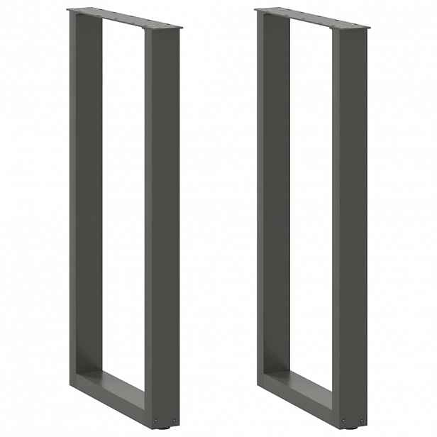 vidaXL Nohy barového stolu ve tvaru U 2 ks antracitové 40 x (100-101) cm ocelové