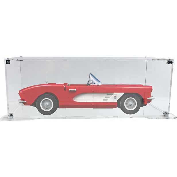 Vitrína s podstavcem Drewlandia pro stavebnici Lego 10321 Icons Corvette