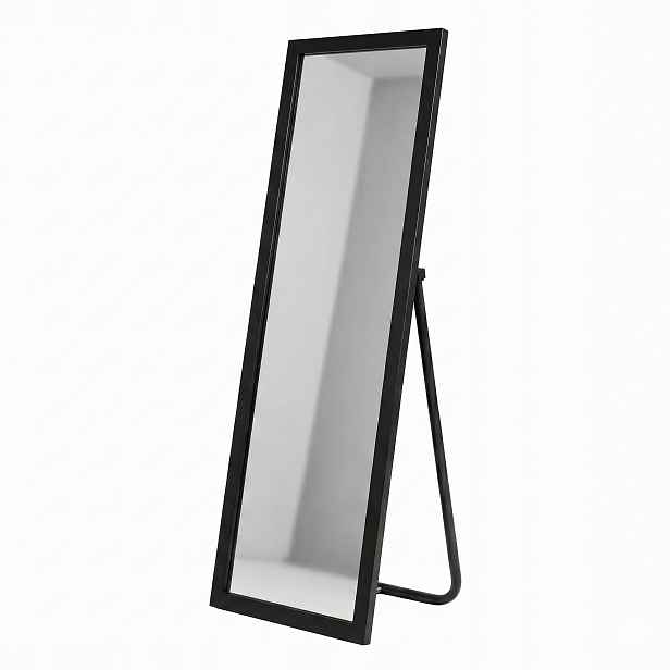 Zrcadlo Stojící Černé Do Ložnice 126 X 36 CM Kovový Obdélníkový Rám