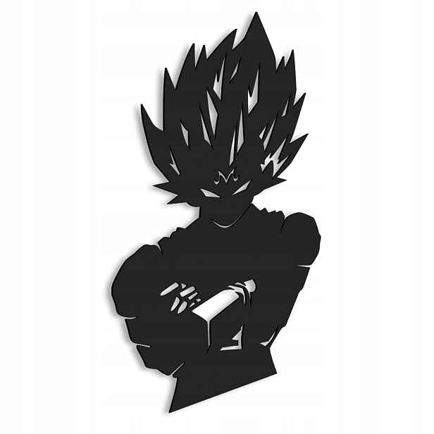Vegeta Dragon Ball: Dřevěný 3D obraz Anime
