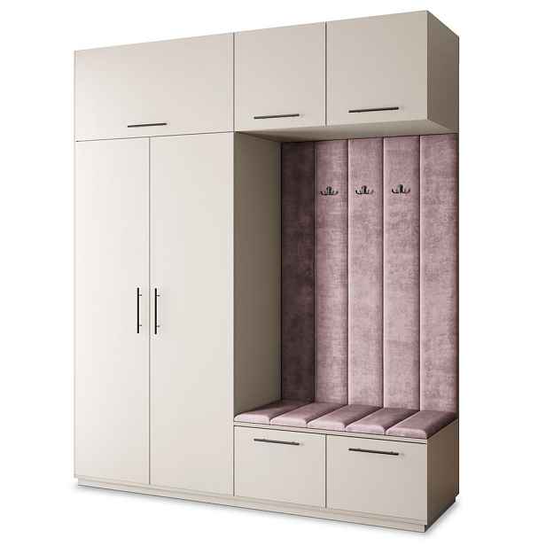MASSENO MODERNÍ PŘEDSÍŇOVÁ SESTAVA REMA, 200/240/60 cm, kašmírová