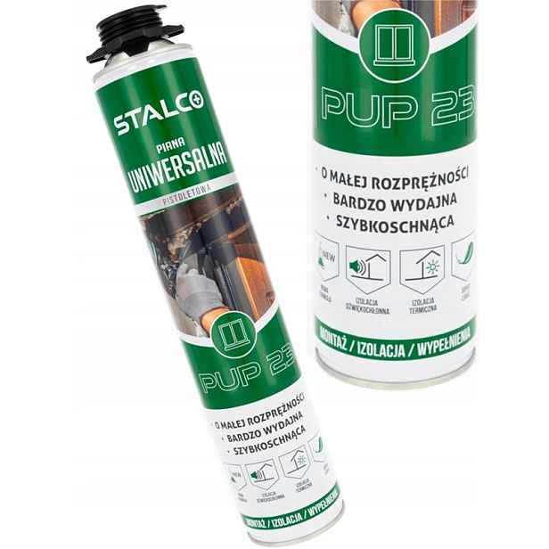 Montážní Pistolová Pěna Stalco Nízkoexpanzní 750 ML 12 Kusů