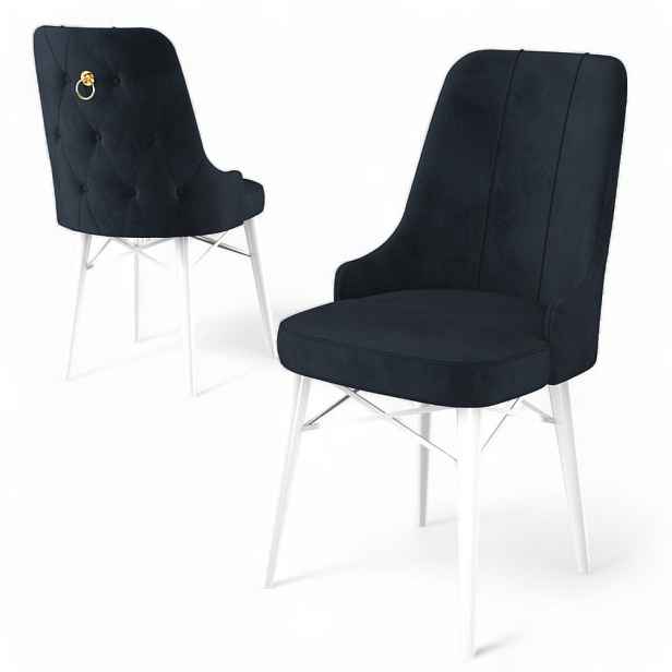 Sada židlí (4 kusy) Pare - Anthracite, White