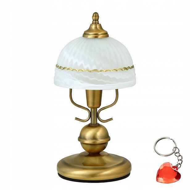 Stolní lampa v klasickém stylu se skleněným stínidlem E14 Flossi Rabalux