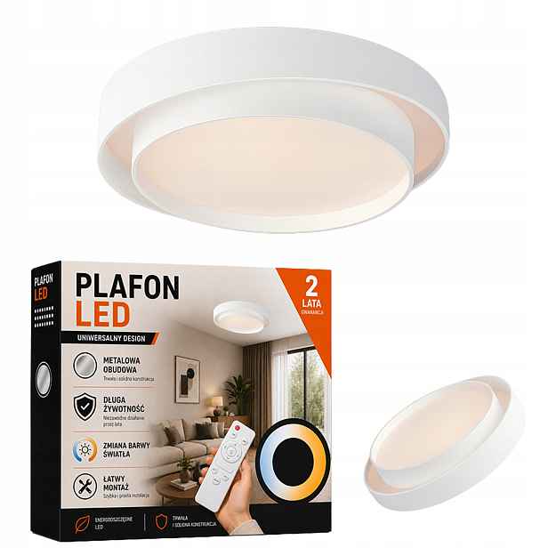 Stropní Svítidlo Stropní Svítidlo Led Bílá Kulatý 50 CM Moderní Do Obývacího Pokoje S Dálkovým Ovládáním