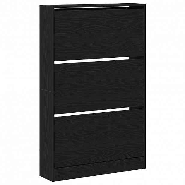 vidaXL Skříň na obuv 80 x 21 x 125,5 cm Kompozitní dřevo Černý dub