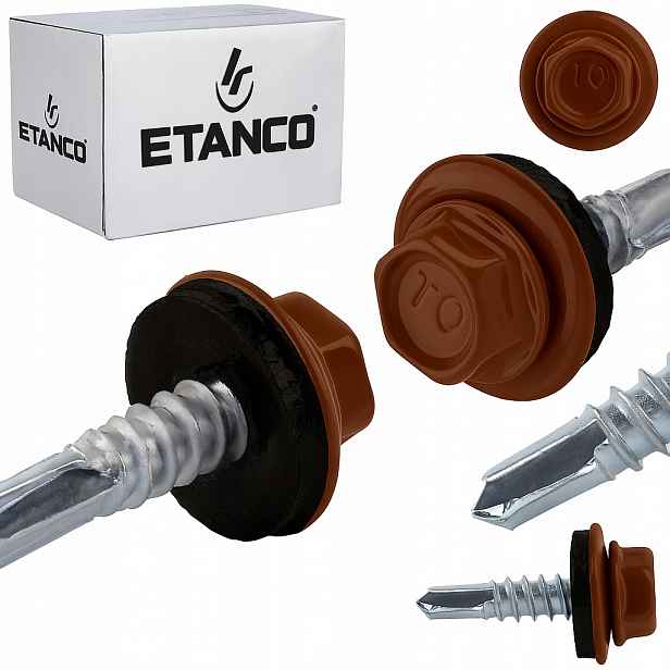 Samovrtné šrouby do oceli a kovu Etanco GT5 5,5x25mm Ral 8002 250 ks