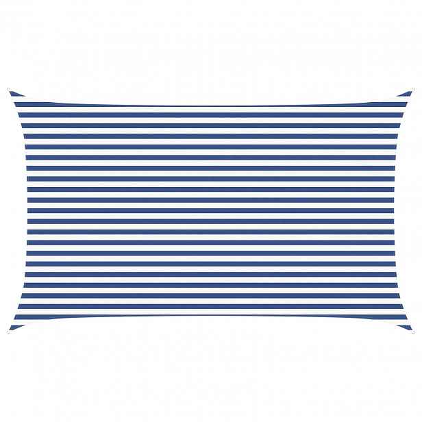 vidaXL Sluneční plachta Modrá a bílá 3 x 5 m 100% polyester Oxford